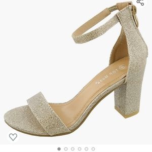 Glittery Gold Heels size 9